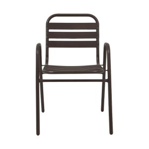 Metal garden chair 004 brown 53x58x78cm