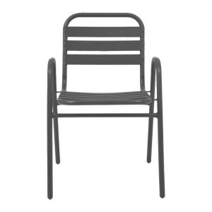 Metal garden chair 004 gray 53x58x78cm