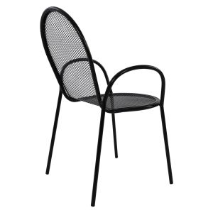 Metal garden chair Hm5029,01 Vera in black color 56x62,5x90cm