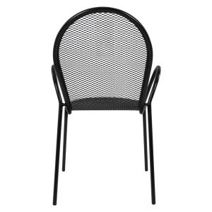 Metal garden chair Hm5029,01 Vera in black color 56x62,5x90cm
