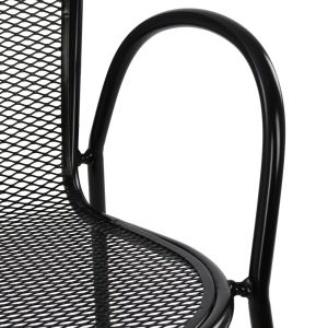 Metal garden chair Hm5029,01 Vera in black color 56x62,5x90cm