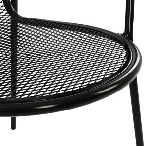Metal garden chair Hm5029,01 Vera in black color 56x62,5x90cm
