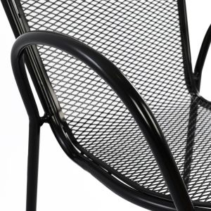 Metal garden chair Hm5029,01 Vera in black color 56x62,5x90cm