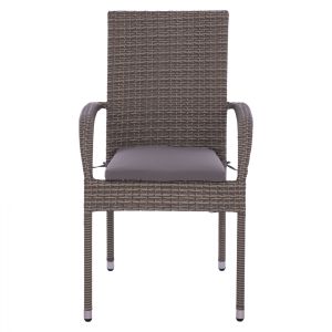 Метален градински стол Hm5685,01 с възглавничка 55x64x93cm