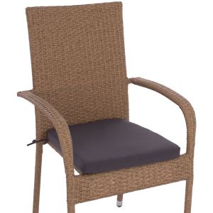 Метален градински стол Hm5685,02 с възглавничка 55x64x93cm