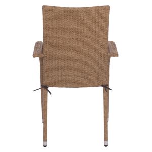 Метален градински стол Hm5685,02 с възглавничка 55x64x93cm