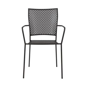 Metal garden chair brown color 53*55*90