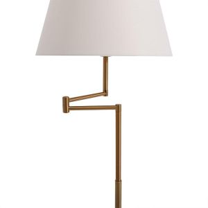 Metal lamp Fl4074 cream shade with golden base 35x160cm E27