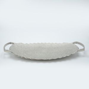 Metal tray Silver 45x25x4cm