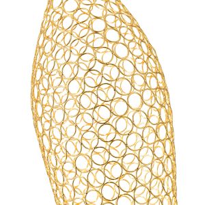 Метален полилей Led 7.6w 780lm 3000k Φ200x1960mm златисти, перфорирани
