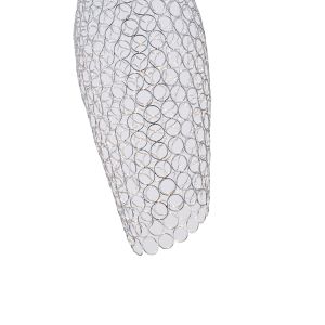 Метален полилей Led 7.6w 780ml Φ200x1960mm хромирани, перфорирани с осветление