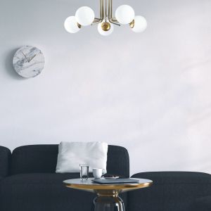 Metal chandelier with white caps Hm7283 80χ80χ34cm