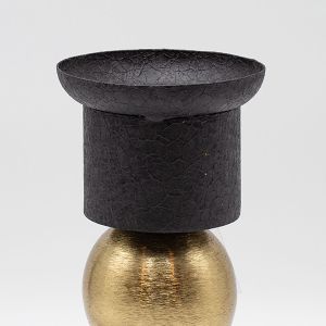 Metal candlestick, natural-gold 10x10x21.5cm