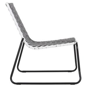Metal chair Pony black and white synthetic rattan 66x68x75hcm Hm6082