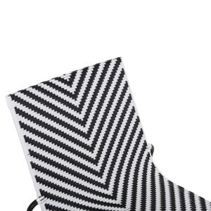 Metal chair Pony black and white synthetic rattan 66x68x75hcm Hm6082