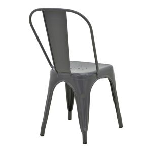 Utopia metal chair in anthracite color 44x44x85cm