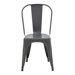 Utopia metal chair in anthracite color 44x44x85cm