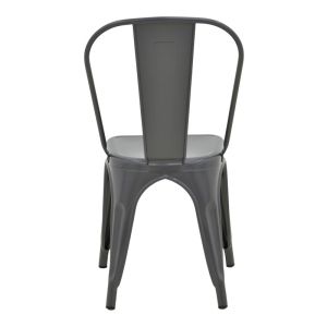 Utopia metal chair in anthracite color 44x44x85cm