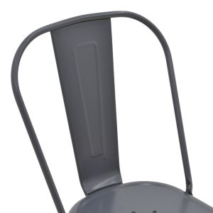 Utopia metal chair in anthracite color 44x44x85cm