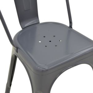 Utopia metal chair in anthracite color 44x44x85cm