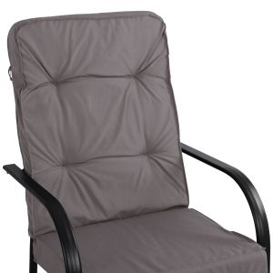 Metal armchair Endika, gray color with cushion 60x71x105cm Hm5680,01
