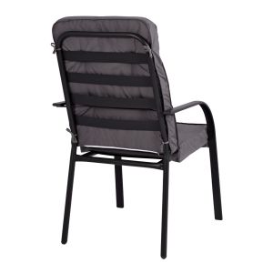 Metal armchair Endika, gray color with cushion 60x71x105cm Hm5680,01