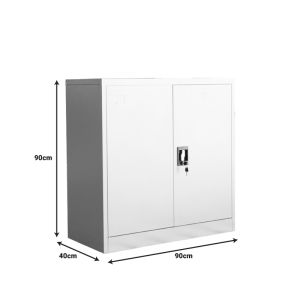 Metal cabinet Armon I in light gray color 90x40x90cm
