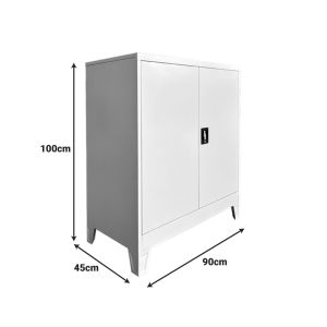 Метален шкаф Armon в светло сив цвят 90x45x100см