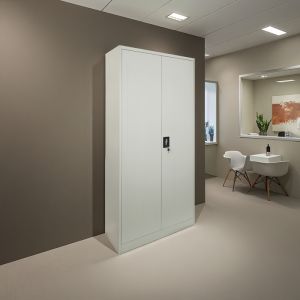 Метален шкаф Ugren в светло сив цвят 90x40x180см