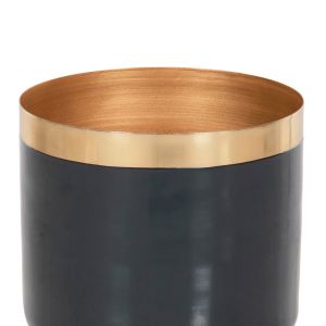 Metal vase Lingon Hm4233,05 color anthracite/blue/silver metallic D21x37,5hcm