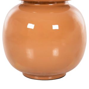 Metal vase Lingon Hm4233,09 gold/salmon color D21x37,5hcm