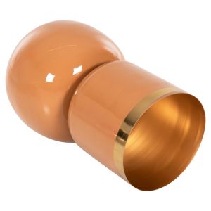 Metal vase Lingon Hm4233,09 gold/salmon color D21x37,5hcm