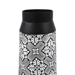 Metal floor vase Fl8 black and white color 18x51cm
