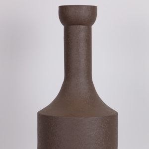 Metal vase brown 23x23x72cm