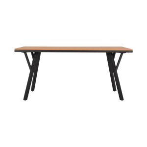 Metal garden table Fl6514 with surface made of Polywood gray color 160x91x72cm