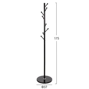 Метална закачалка Hm9576,01 черен цвят D37x175cm
