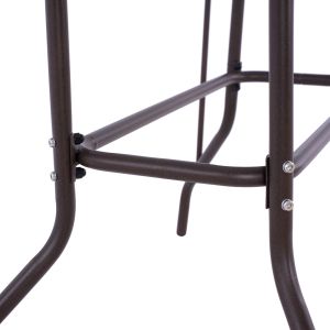 Adam metal table with tempered glass top Hm5020,02110χ60χ71hcm