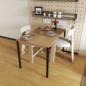 Метална маса Faragio в естествено черно 120x75x75см