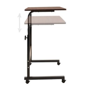 Метална повдигаща се компютърна маса Piper Mdf в цвят орех