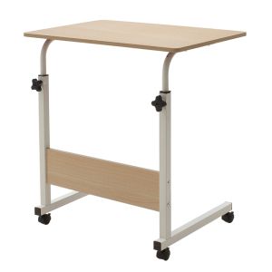 Метална повдигаща се компютърна маса Piper Mdf в цвят светъл дъб 60x40x69-90cm