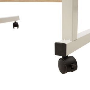 Метална повдигаща се компютърна маса Piper Mdf в цвят светъл дъб 60x40x69-90cm
