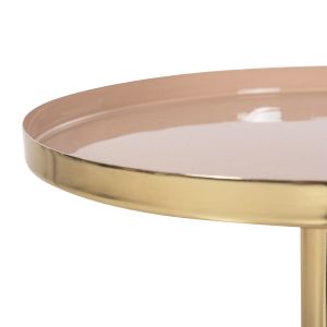Метална помощ на маса Utri емайл лак корал D35,5x44,5hcm Hm4384,10
