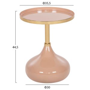 Метална помощ на маса Utri емайл лак корал D35,5x44,5hcm Hm4384,10