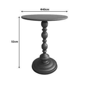 Anesor metal side table in cream shade, L40x52 cm
