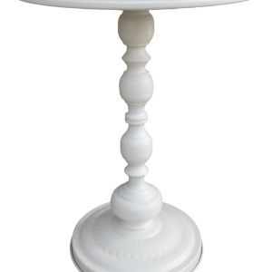 Anesor metal side table in cream shade, L40x52 cm