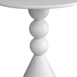 Bilane metal side table in cream shade, dimensions 39x55 cm