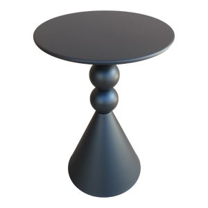 Bilane metal side table in black shade, dimensions 39x55 cm
