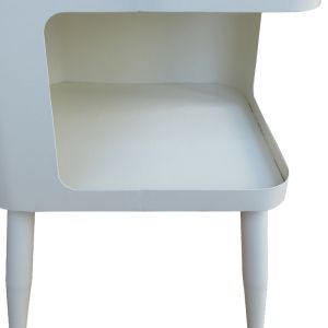 Cubino metal side table in cream shade 35x35x50 cm
