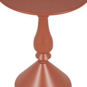 Metal side table Lalou in terracotta gray, dimensions 40x55 cm