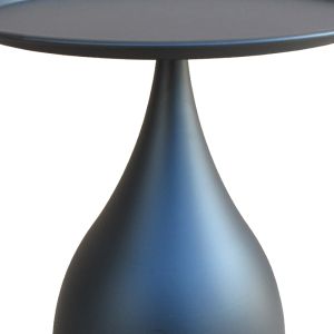 Samino metal side table in black color, dimensions 39x42 cm